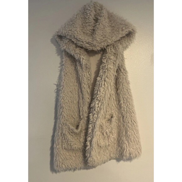 ASHLEY BY 26 Intl Women's Jacket Sherpa Fleece Long Sleeveless Open Front XL - Picture 1 of 10